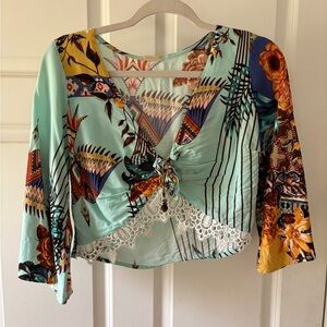 Colorful Patterned Women's Top